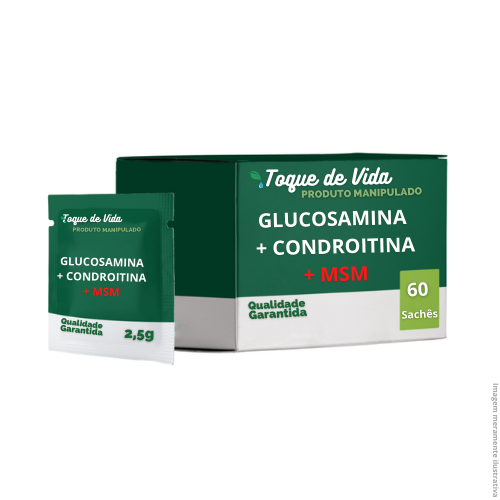 MSM + GLUCOSAMINA + CONDROITINA 60 sachês